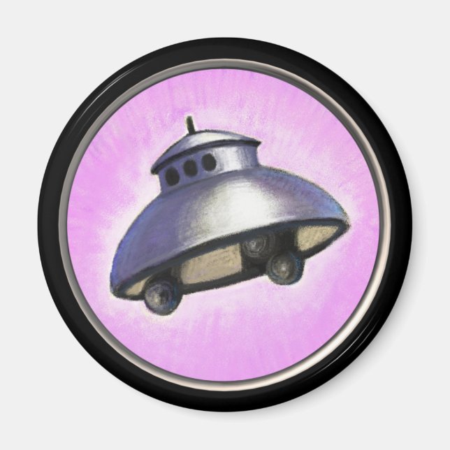Flying Saucer (frame edged) Magnet (Front)