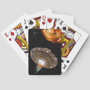 Flying Saucer Spacecraft Mother Ship Playing Cards