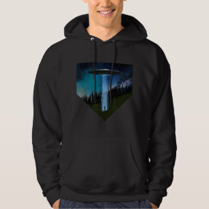 Flying Saucer Ufo Abduction Alien Conspiracy Outer Hoodie