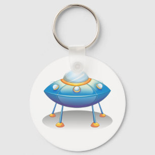Flying Saucer UFO Keychain
