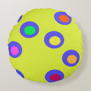 Flying saucers round pillow