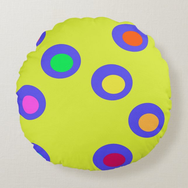 Flying saucers round pillow (Front)