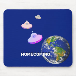 Flying saucers & your text mouse pad