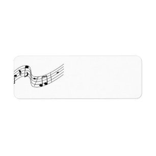 Flying Score Musical Return Address Avery Label