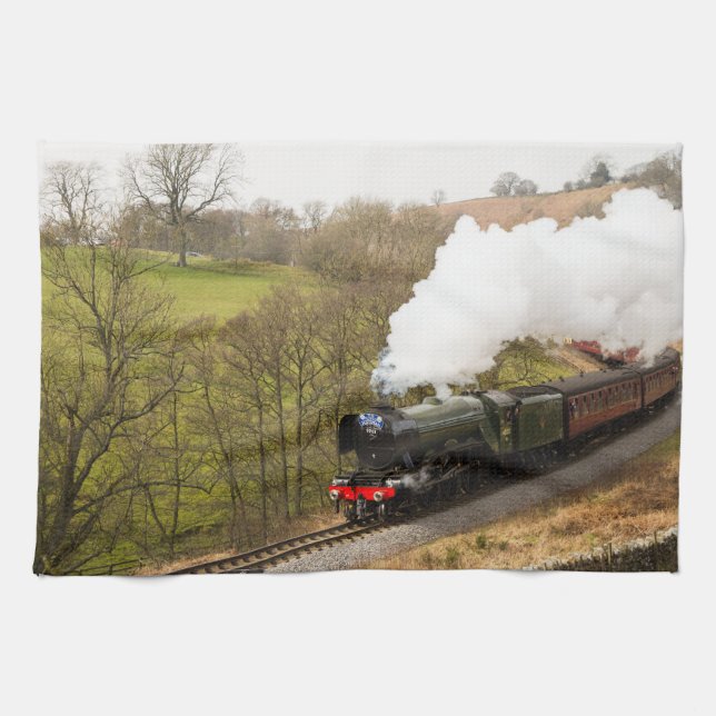 Flying Scotsman at Goathland Kitchen Towel (Horizontal)
