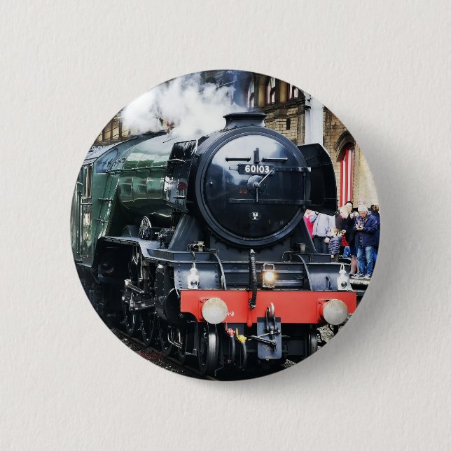 Flying Scotsman Badge 2 Inch Round Button (Front)