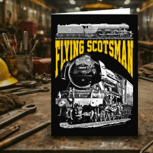 Flying Scotsman Steam Locomotive. 1923 LNER Train Thank You Card