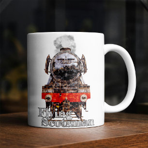 Flying Scotsman – Steam Locomotive Illustration Coffee Mug