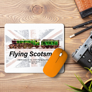 Flying Scotsman Steam Train English Locomotive Mouse Pad