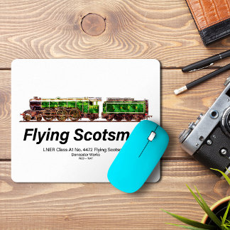 Flying Scotsman Steam Train English Locomotive Mouse Pad