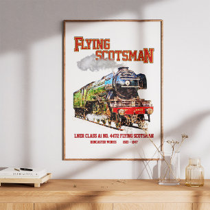 Flying Scotsman Steam Train English Locomotive Photo Print