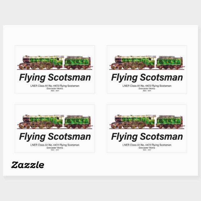 Flying Scotsman Steam Train English Locomotive  Sticker (Sheet)