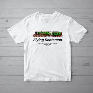 Flying Scotsman Steam Train English Locomotive  T-Shirt
