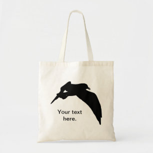 Flying Sea Gull Black Silhouette Customizable Bags