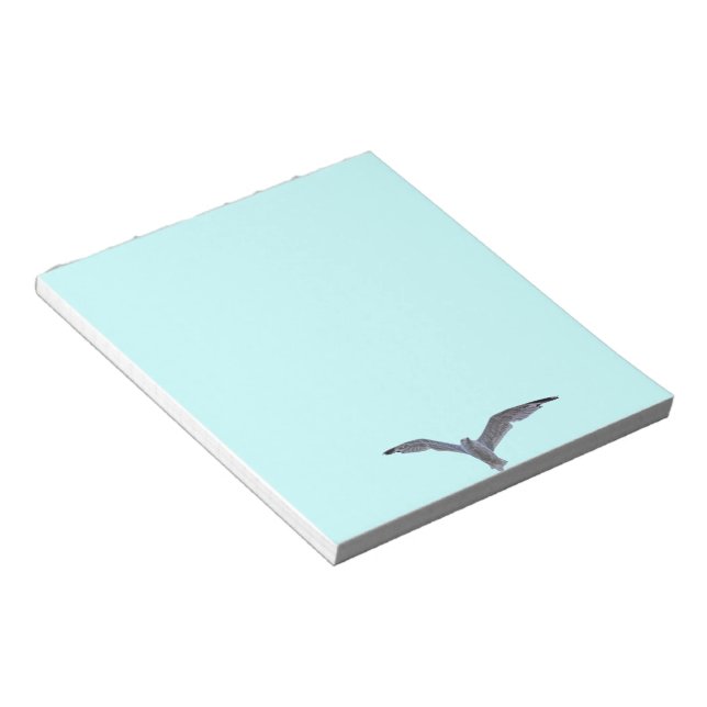 Flying Sea Gull & Clouds Notepad (Angled)