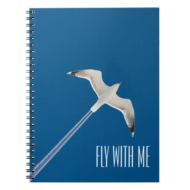 Flying seagull and the contrail notebook (Front)