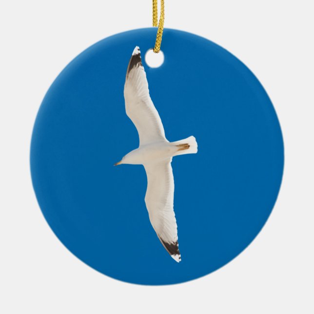 Flying seagull ceramic ornament (Front)