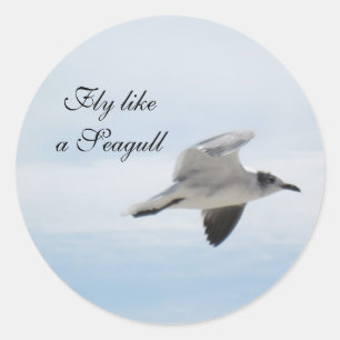 Flying Seagull Classic Round Sticker