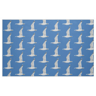 Flying seagull fabric
