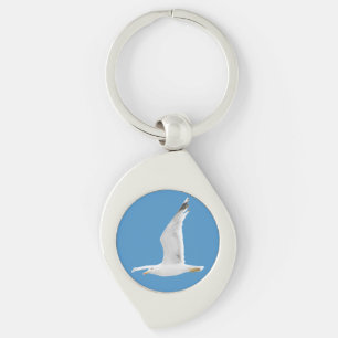 Flying seagull keychain