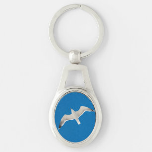 Flying seagull keychain