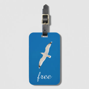 Flying seagull luggage tag