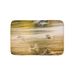 Flying seagulls - abstract bath mat