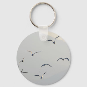 Flying Seagulls Keychain