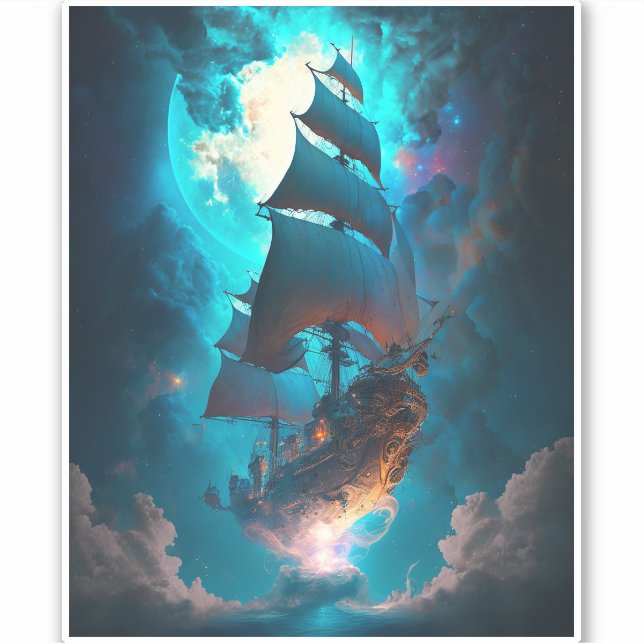 Flying Ship Fantasy Art (Front)