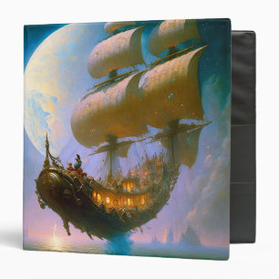 Flying Ship Fantasy Art Binder