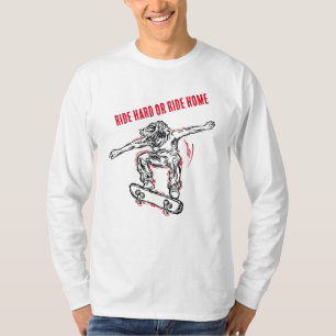 Flying Skater Doing Mid Air Skateboarding T-Shirt