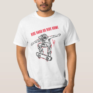 Flying Skater Doing Mid-Air Skateboarding T-Shirt