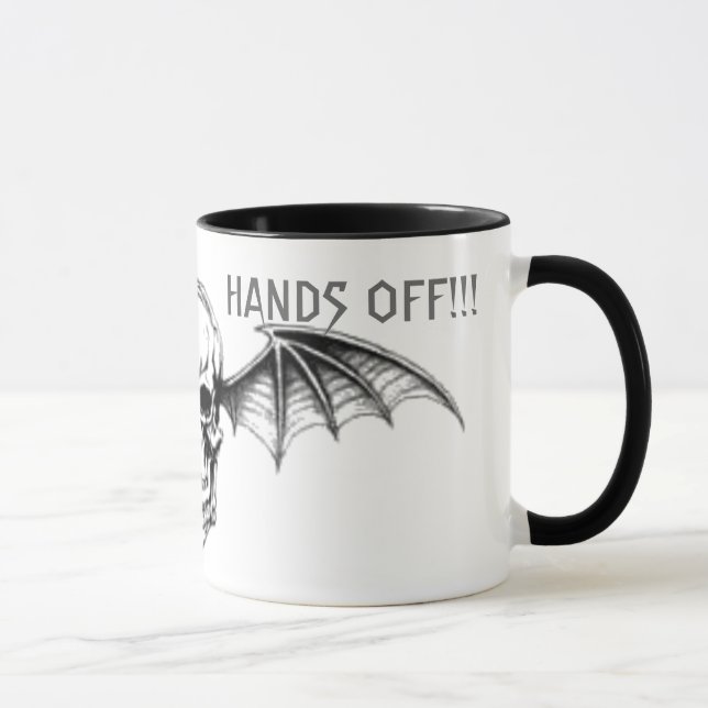 FLYING SKULL, HANDS OFF MUG (Right)