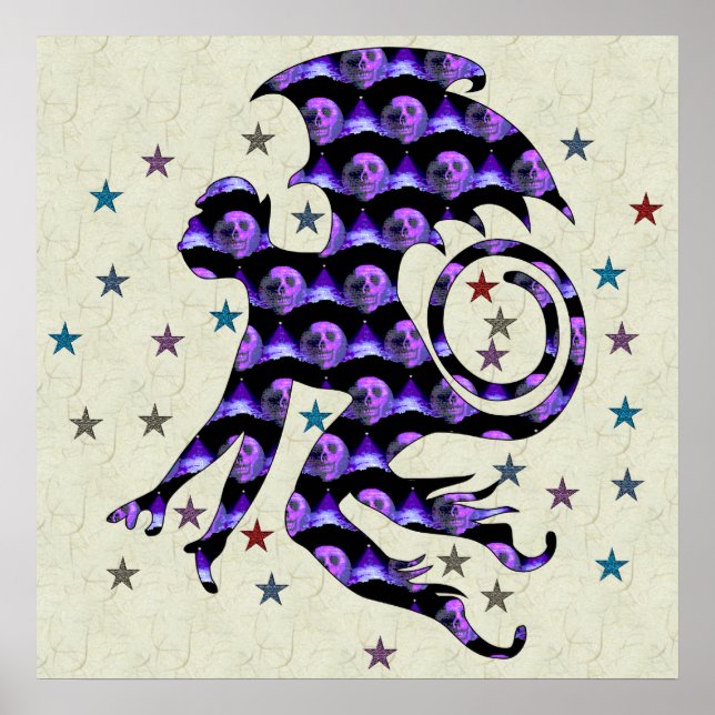 Flying Skull Monkey Poster (Front)