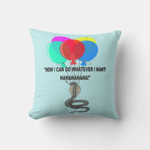 Flying Snake Throw Pillow