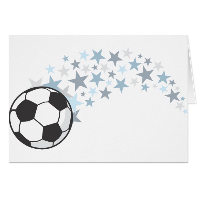 Flying Soccer ball with Stars (Front Horizontal)