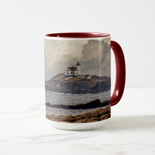 Flying Solo at Nubble Lighthouse Mug (Front Right)