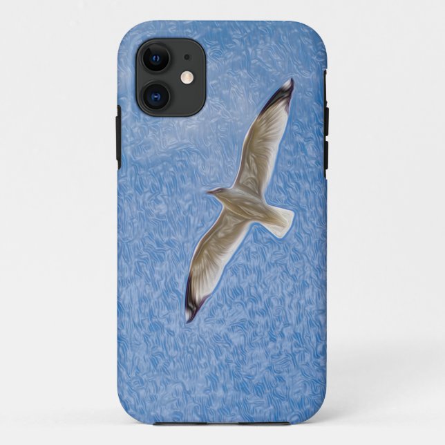 Flying Solo Seagull in the Sky Case-Mate iPhone Case (Back)