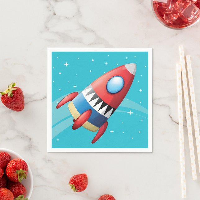 Flying Spaceship Paper Napkins (Creator Uploaded)