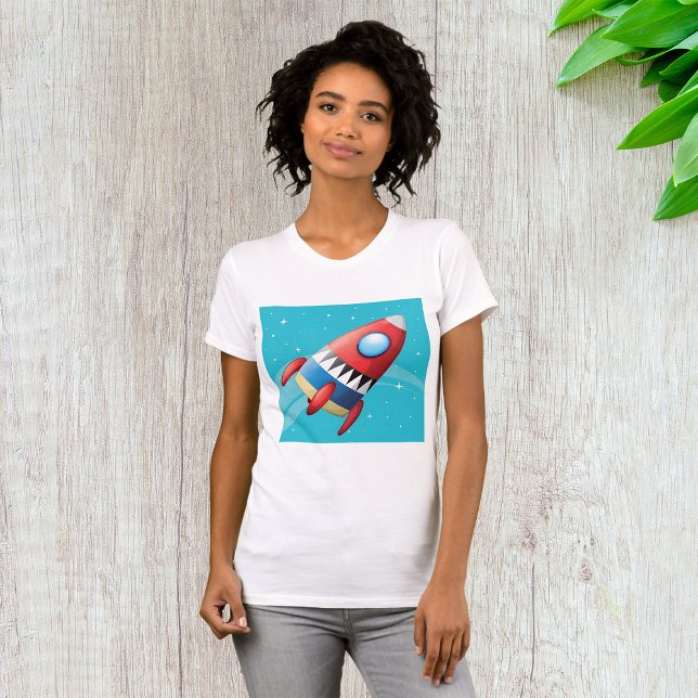 Flying Spaceship Womens T-Shirt (Creator Uploaded)