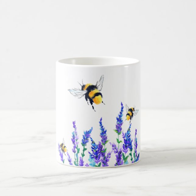 Flying Spring Bees Flying Coffee Mug (Centre)