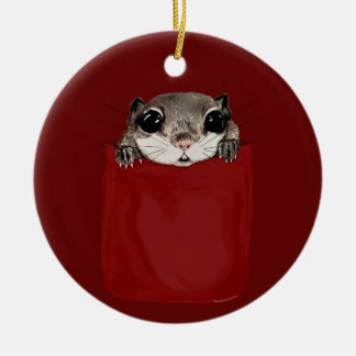 Flying Squirrel Ceramic Ornament