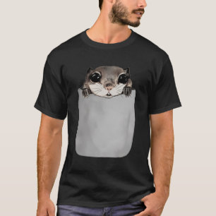 Flying Squirrel Faux Pocket Animal Rescue T-Shirt