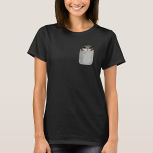 Flying Squirrel Faux Pocket Animal Rescue T-Shirt