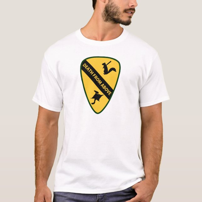 Flying Squirrel First Air Cavalry Insignia T-Shirt (Front)