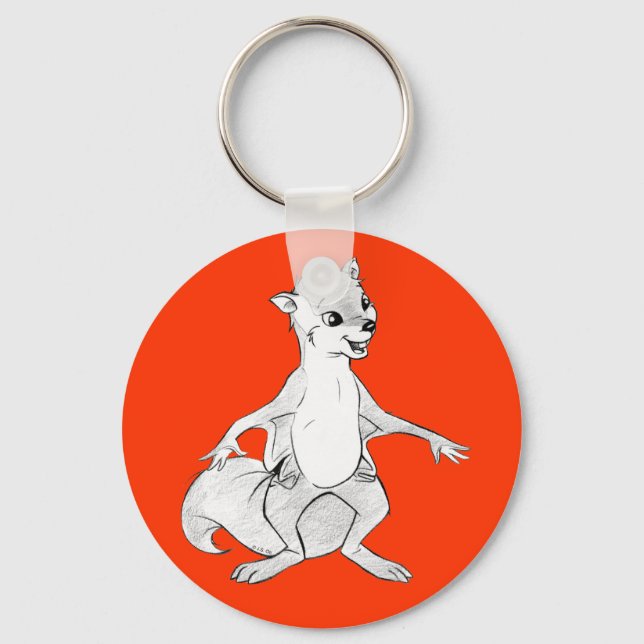 Flying squirrel keychain (Front)