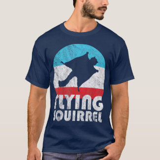 Flying Squirrel Vintage Retro Silhouette Gift T-Shirt