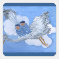 Flying Stork and Twin Baby Boys:Susan Payne-Trutna