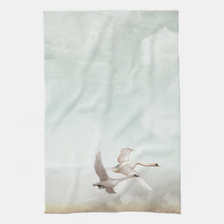 Flying Swans Kitchen Towel