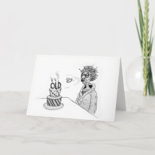 Flying Teeth Birthday Card